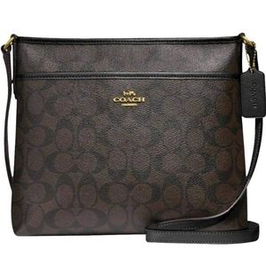 Coach signature brown messenger crossbody Bag